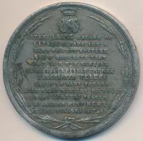 1861. "Széki Gróf Teleki László halálának emlékéül" Sn emlékérem  (50mm) T:2-,3 ph. 
Hung...