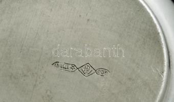 Ezüst, fedeles vázácska,   Ag., nettó: 41,1gr., jelzett, 7x5cm/ Silver vase,  Ag., net: 41.1 grams, ...