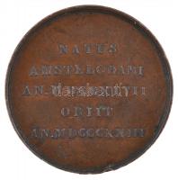 Belgium 1827. "Jean Henri van Swinden" kétoldalas Br érem. Szign.: Jean Henri Simon (47mm)...