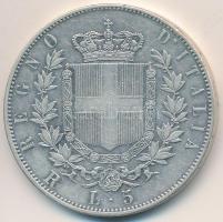 Olaszország 1876M BN 5L Ag "II. Viktor Emánuel" T:2- ph. Italy 1876M BN 5 Lire Ag "Vi...