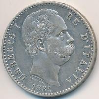 Olaszország 1884R 2L Ag "I Umberto" T:2- Italy 1884R 2 Lire Ag "Umberto I" C:VF