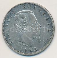 Olaszország 1863M BN 20c Ag "II. Viktor Emánuel" T:2- 
Italy 1863M BN 20 Centesimi Ag &qu...