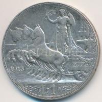 Olaszország 1913R 1L Ag "III. Viktor Emánuel" T:2- 
Italy 1913R 1 Lira Ag "Vittorio ...