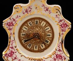 Hollóházi porcelán óra, kézzel festett, hibátlan, nem jár, 18x12 cm