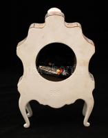 Hollóházi porcelán óra, kézzel festett, hibátlan, nem jár, 18x12 cm