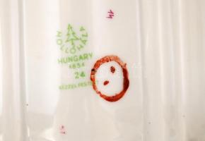 Hollóházi porcelán óra, kézzel festett, hibátlan, nem jár, 18x12 cm