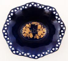 2 db porcelán tál, jelzettek, matricásak, hibátlanok, 26x19 és 24x22x6 cm