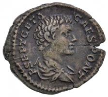 Római Birodalom / Róma / Geta 200-202. Denár Ag (2,7g) T:2 rep. Roman Empire / Rome / Geta 200-202. Denarius Ag P SEPT GETA CAES PONT / FELICITAS PVBLICA (2,7g) C:XF cracked RIC IV 9a.