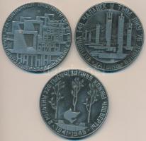 Szovjetunió ~1945. 3db kétoldalas fém emlékérem (70mm) T:2
Soviet Union ~1945. 3pcs of two-sided me...