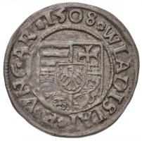 1508K-H Denár Ag "II. Ulászló" (0,56g) T:1-,2 
Huszár: 811.,Unger I.: 646.b