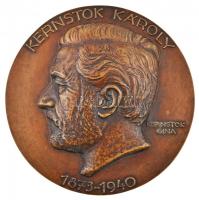 Kernstok Gina (1880-1959) DN Kernstok Károly 1873-1940 egyoldalas Br plakett (165mm) T:2