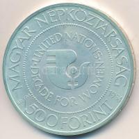 1984. 500Ft Ag "Nők évtizede" eredeti (sérült) tokban, tanúsítvánnyal T:BU