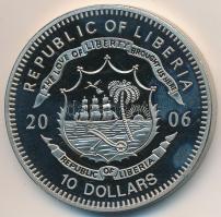 Libéria 2006. 10$ "Szabadság pillanatai-Szabadságszobor 1886" multicolor tanúsítvánnyal T:...