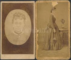 cca 1870-1920 10 db különböző keményhátú műtermi fotó, 10x7 cm