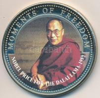 Libéria 2001. 10$ "Szabadság pillanatai - A Nobel-díjas Dalami Láma 1989." multicolor, tanúsítvánnyal T:PP ujjlenyomatos Liberia 2001. 10 Dollars "Moments of Freedom - Nobel Price for the Dalai Lama 1989" multicolor, with certificate C:PP fingerprint