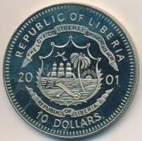Libéria 2001. 10$ "Szabadság pillanatai - A Nobel-díjas Dalami Láma 1989." multicolor, tan...