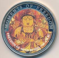 Libéria 2001. 10$ "Szabadság pillanatai - A szellem szabadsága - Buddha" multicolor, tanúsítvánnyal T:PP ujjlenyomat Liberia 2001. 10 Dollars "Moments of Freedom - Freedom of mind Budha" multicolor, with certificate C:PP fingerprint