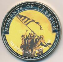 Libéria 2001. 10$ "Szabadság pillanatai - A második világháború vége 1945." multicolor, tanúsítvánnyal T:PP ujjlenyomatos  Liberia 2001. 10 Dollars "Moments of Freedom - The end of World War II 1945" multicolor, with certificate C:PP fingerprints