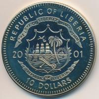 Libéria 2001. 10$ "Szabadság pillanatai - A kommunikáció szabadsága 21. század" multicolor...
