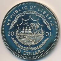 Libéria 2001. 10$ "Szabadság pillanatai - A tudomány szabadsága" multicolor, tanúsítvánnya...