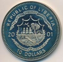 Libéria 2001. 10$ "Szabadság pillanatai - Libéria megalapítása" multicolor, tanúsítvánnyal...