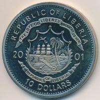 Libéria 2001. 10$ "Szabadság pillanatai - A Berlini Fal lebontása 1989." multicolor, tanús...