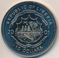 Libéria 2001. 10$ "Szabadság pillanatai - Alekszander Szolzsenyicin 1953." multicolor, tan...