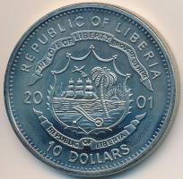 Libéria 2001. 10$ "Szabadság pillanatai - Ülő Bika 1876." multicolor, tanúsítvánnyal T:PP ...