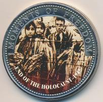 Libéria 2001. 10$ "Szabadság pillanatai - Holokauszt vége 1945." multicolor, tanúsítvánnyal T:PP ujjlenyomat Liberia 2001. 10 Dollars "Moments of Freedom - End of the Holocaust 1945" multicolor, with certificate C:PP fingerprint