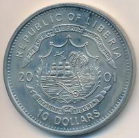 Libéria 2001. 10$ "Szabadság pillanatai - Holokauszt vége 1945." multicolor, tanúsítvánnya...