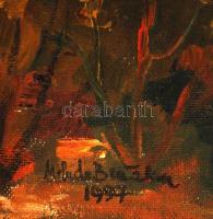 Molnár Bertalan (1933-):  Szentendre. Olaj, farost, jelzett, keretben, 60×80 cm