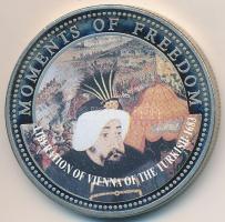 Libéria 2001. 10$ "Szabadság pillanatai - Bécs felmentése a török alól 1683." multicolor, tanúsítvánnyal T:PP ujjlenyomat, felületi karc Liberia 2001. 10 Dollars "Moments of Freedom - Liberation of Vienna of the Turkish 1683" multicolor, with certificate C:PP fingerprint, slightly scratched