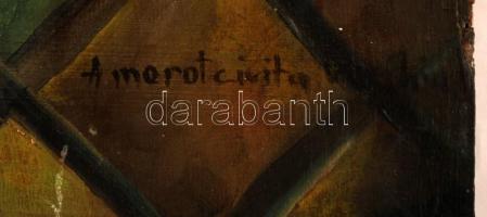 Vecchia jelzéssel: Madeleine. Olaj, falemez, sérült, 81×61 cm