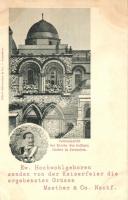 Jerusalem, Kirche des heiligen; Ew. Hochwohlgeboren senden von der Kaiserfeier die ergebensten Grüsse / church, Wilhelm II