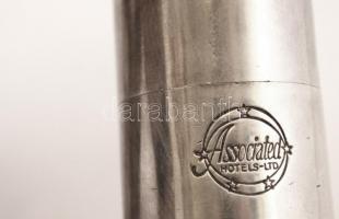 Ezüstözött só és borsszóró, 2 db, jelzettek, m: 8 cm