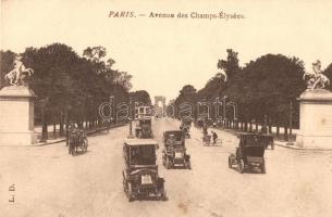 Paris, Avenue des Champs-Elysees, automobiles, autobus