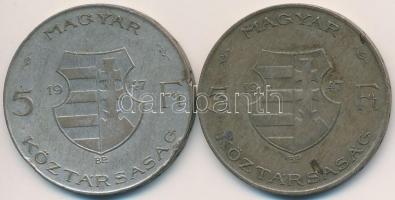 1947. 5Ft Ag "Kossuth" (2x) T:3