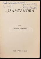 Gervai Sándor: Számtanóra. Bp. 1948, szerzői kiadás. 118 p. Kiadói papírkötésben. Dedikált példány!