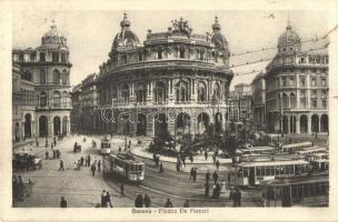 Genova, Piazza de Ferrari / square, trams