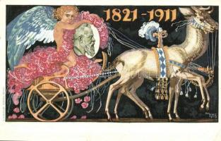 1821-1911 Luitpold, Prince Regent of Bavaria, obituary card, 5Pf. Ga. s: Ivi Diez (EB)