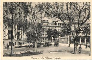 Rome, Roma; Via Vittorio Veneto / street, automobiles