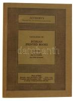 1975 Catalogue of russian printed books. Sotheby's, pp.:69,  24x18cm