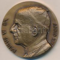 Vatikán ~1975. "VI. Pál pápa" Br emlékérem. Szign.: Greco (44mm) T:2 Vatican ~1975. "Pope Paul VI" Br medal. Sign.: Greco (44mm) C:XF