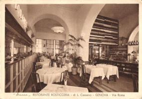 Genova, Sacco Ristorante Rosticceria; Via Roma / restaurant interior