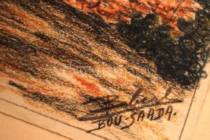 Baberl jelzéssel: Bou-Saada. Kréta-ceruza, papír, 24×16 cm