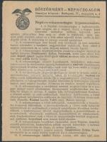 cca 1943 A Böszörmény népmozgalom röplapja. A néptárs rohamosztagos tízparancsolata.
