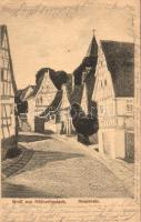 Häfnerhaslach, Hauptstrasse / main street, artist signed (EK)