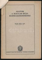 1932 Husz Béla dr.: Adatok a magyar búza rozsdakérdéshez, pp.:75-111, 24x17cm