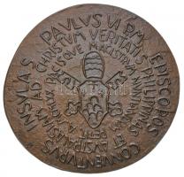 Vatikán 1970. "VI. Pál pápa" Br emlékérem. Szign.: Greco (44mm) T:1-
Vatican 1970. "...
