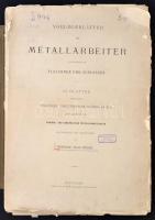 cca 1900 Vorlegrblätter für Metallarbeiter vornemlich Flaschner und Schlosser. Entworfen und gezeichnet von Professor Oscar Hölder. Stuttgart, Verlag von Wilhelm Nitzschke. Szétesett lapok, borító nélkül.